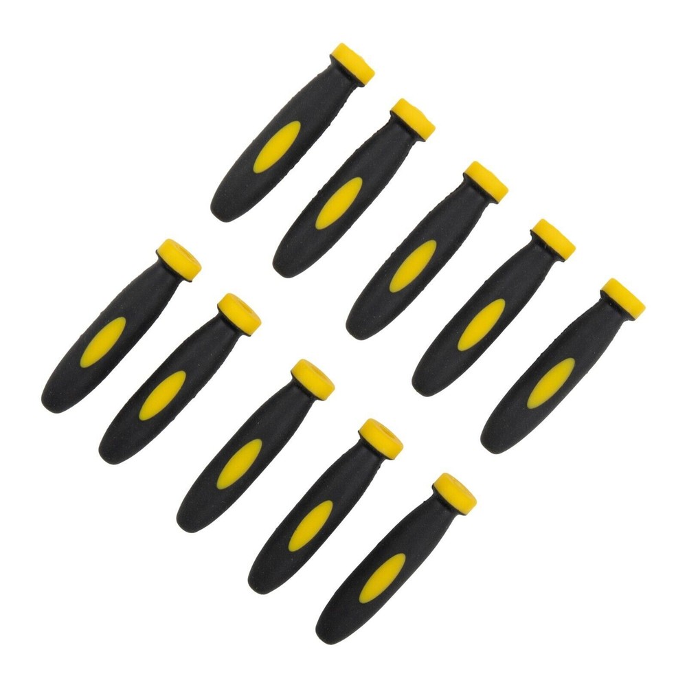 10Pcs Rubber File Handle 2.36Inch 3mm Hole Diameter Grip File Handle Replacement