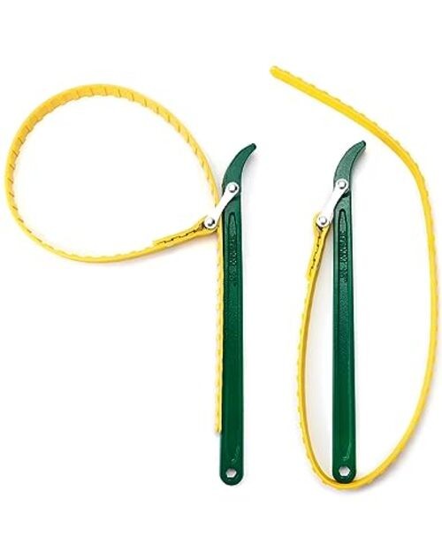 15" Belt Strap Wrench, 2 Pack Multi-Purpose Adjustable Strap Oil Filter Strap