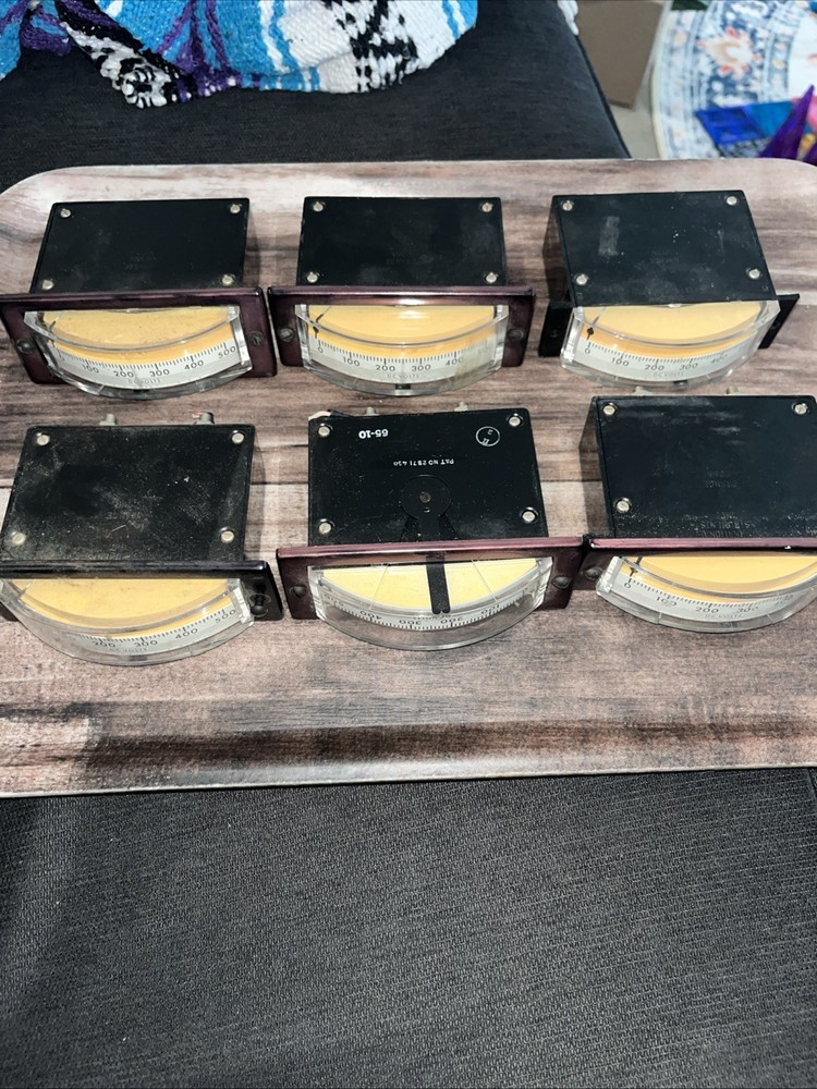 International Instruments Panel Meter Lot Of 6 Untested