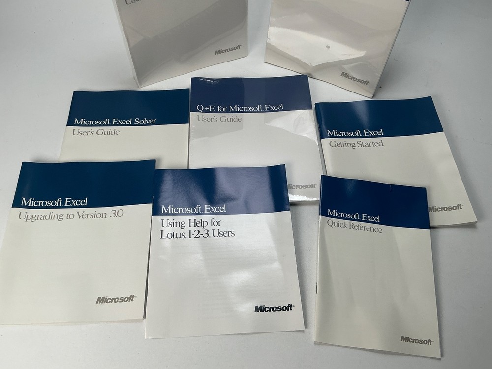 Microsoft Excel Version 3.0 Complete Vintage Software Kit New Factory Sealed