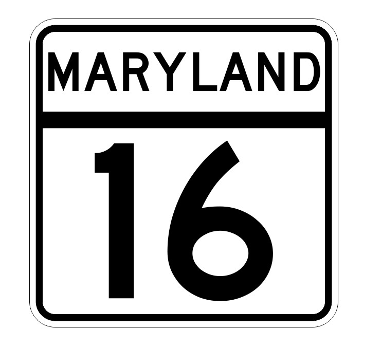 Maryland State Highway 16 Sticker Decal