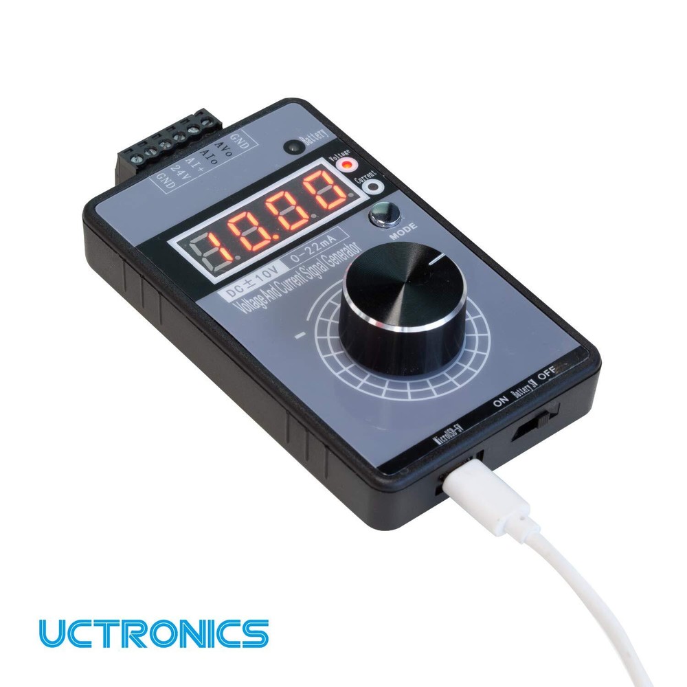 DC ±10V 0/4-20mA Current Voltage Signal Generator USB Power Supply Interface ...