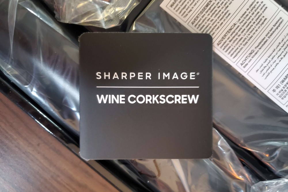 Sharper Image Automatic Wine Opener With Foil Cutter and Storage Base