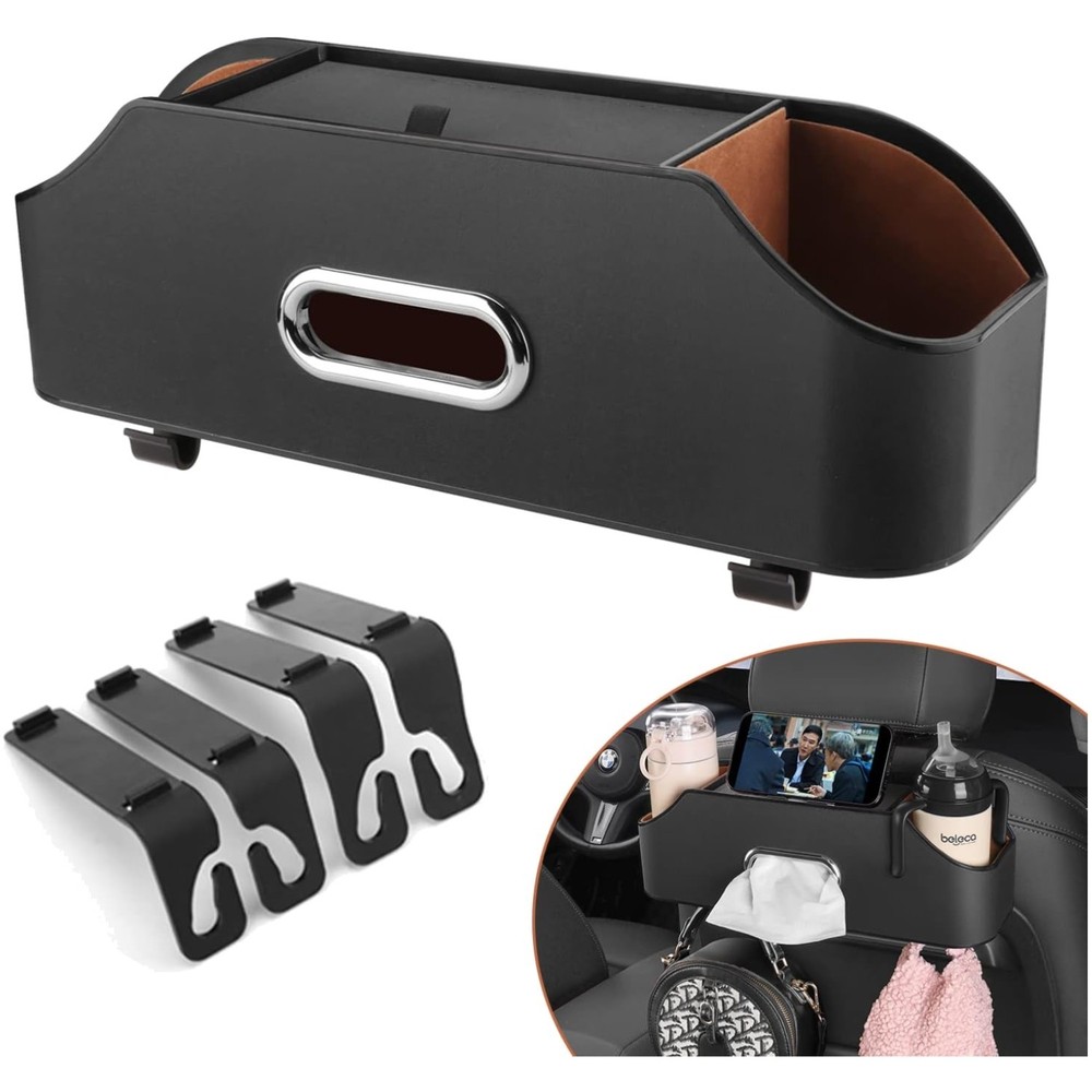Universal Car Seat Back Organizer with Easy Installation & Multi-Functionality