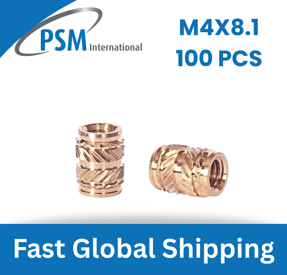 M4 X 8.1 TECH-SONIC BRASS INSERT FOR PLASTIC
