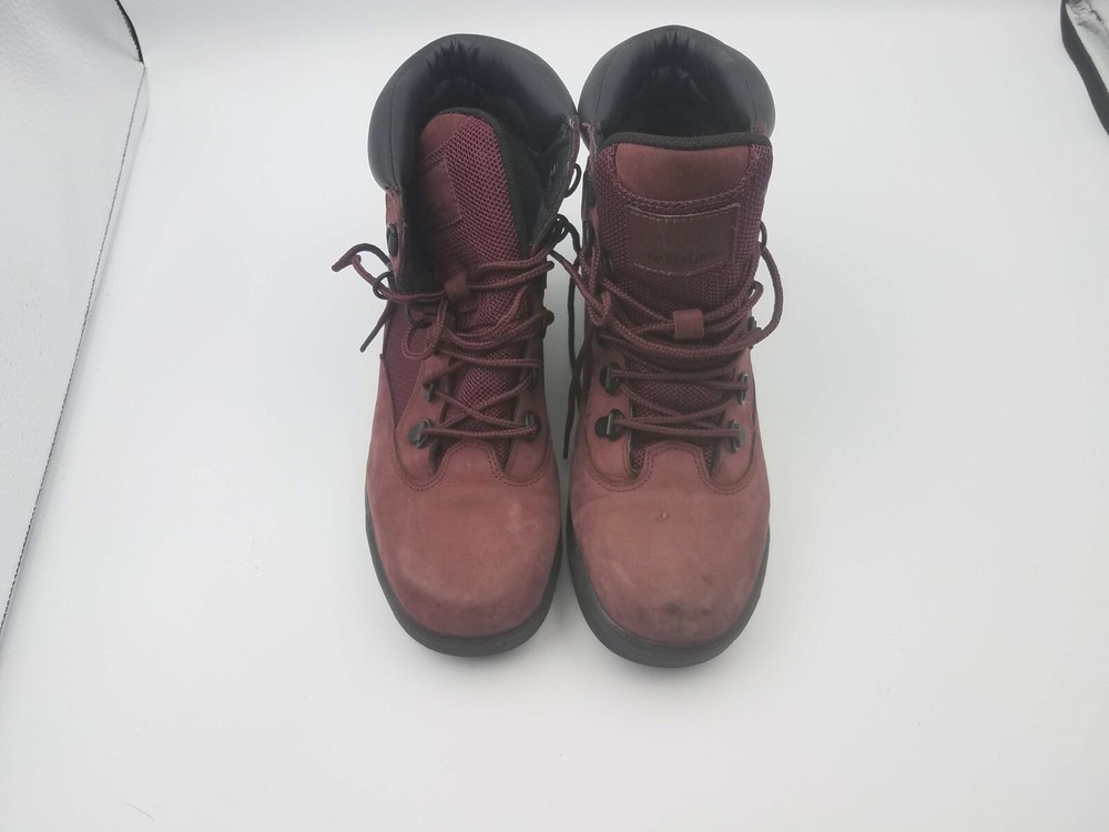 Timberland Size 6 Boys A1259 Maroon Red Boots