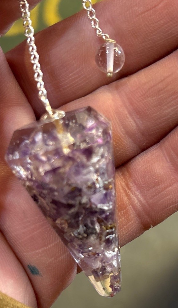 Amethyst Orgonite pendulum