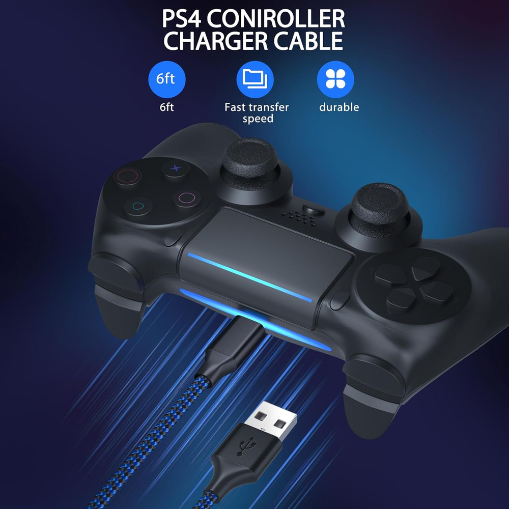 PS4 Controller Charger Cable for Xbox One Controller,Micro USB Cable PS4 Chargin