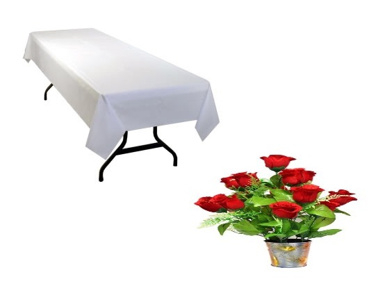 5 Pc 60" X 120" INCH Seamless 100% POLYESTER RECTANGLE TABLE CLOTH WEDDING