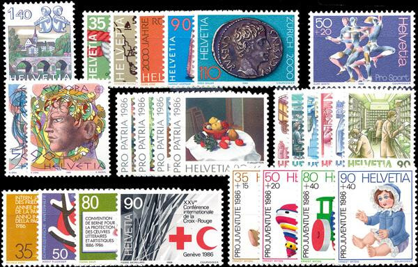 Switzerland 1986: Mi.-No.: Complete **
