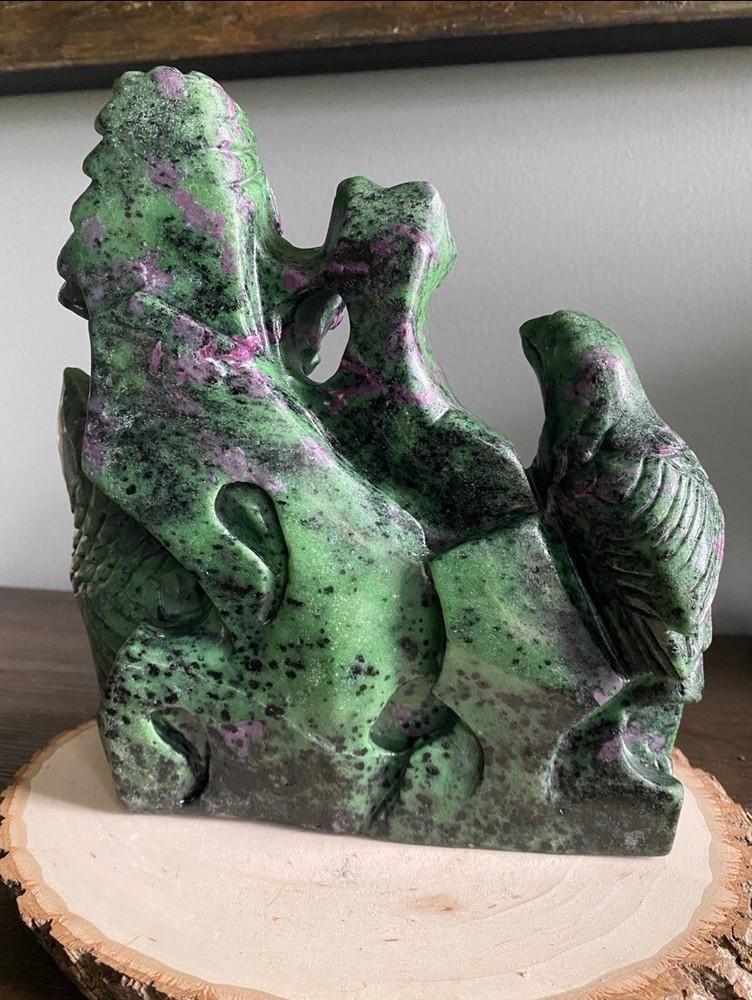 XL Ruby in Zoisite Carved Sculpture