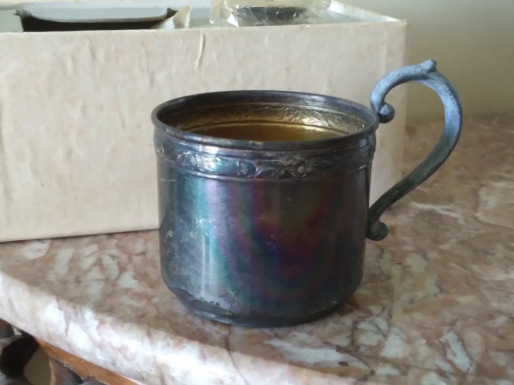Silvercraft Silverplate Cup and Spoon in Original Box