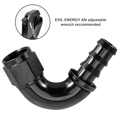 Push Lock Fitting One Piece Full Flow Hose End 10AN 120 Degree