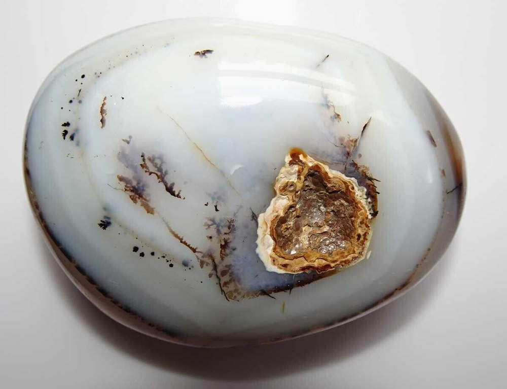 Dendritic Agate Polished Palmstone Madagascar sc750k