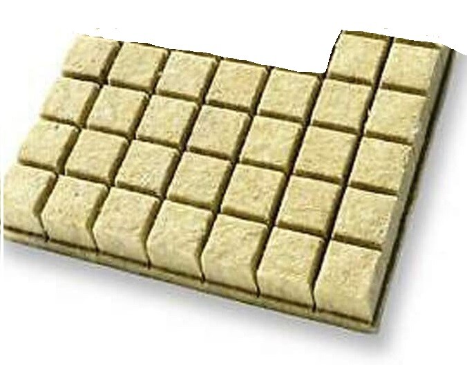Rockwool Grow Cubes (1.5 Inches) - Growing Medium Starter Sheets (30 Per Pack)