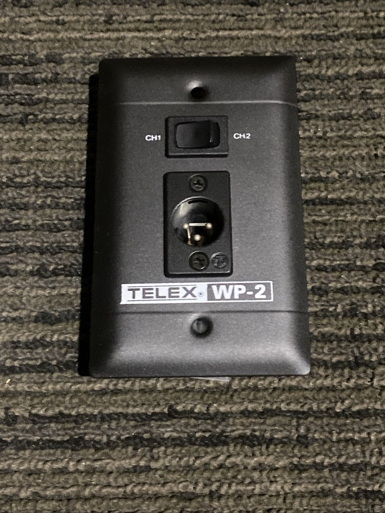 Telex WP2 Two Channel Microphone Wall Plate NOS