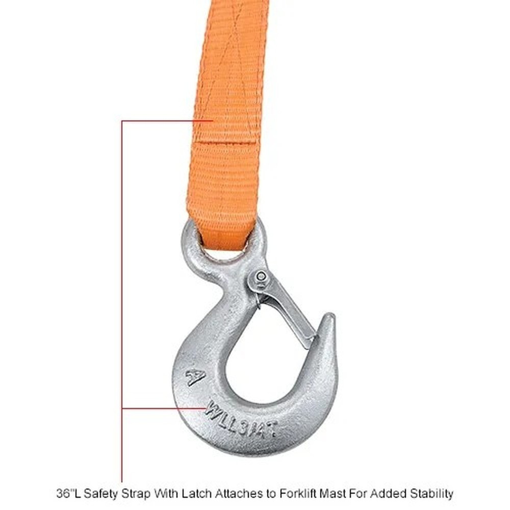 Swivel Hook Double Fork Forklift Hook Attachment, 4000 Lbs. Cap.