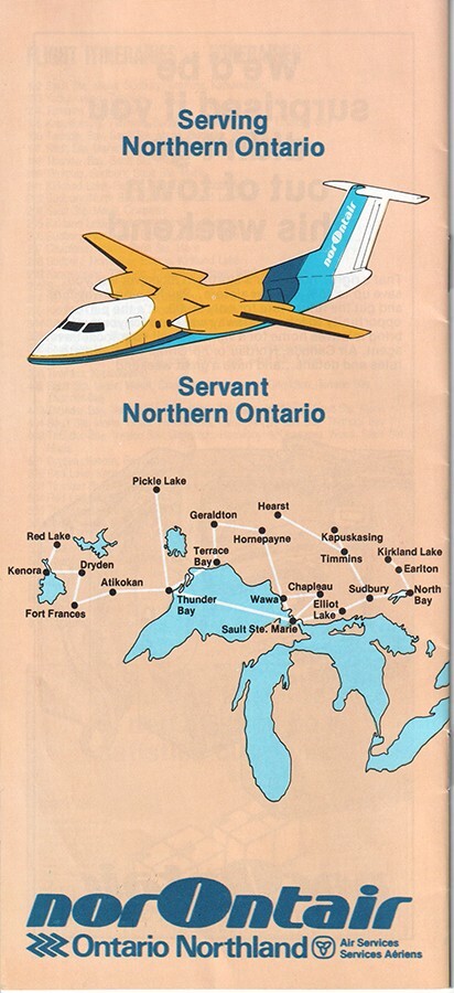 norOntair timetable 1986/04/27