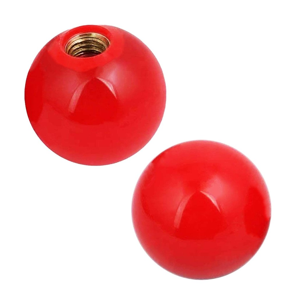 Ball Knob Inner 10mm Dia Thread Hole 40mm Diameter Red Plastic Ball Bakelite ...