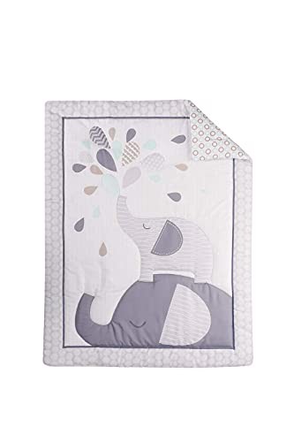 Grey Elephant Bedding 3-Piece Elephant Baby Bedding(Grey)