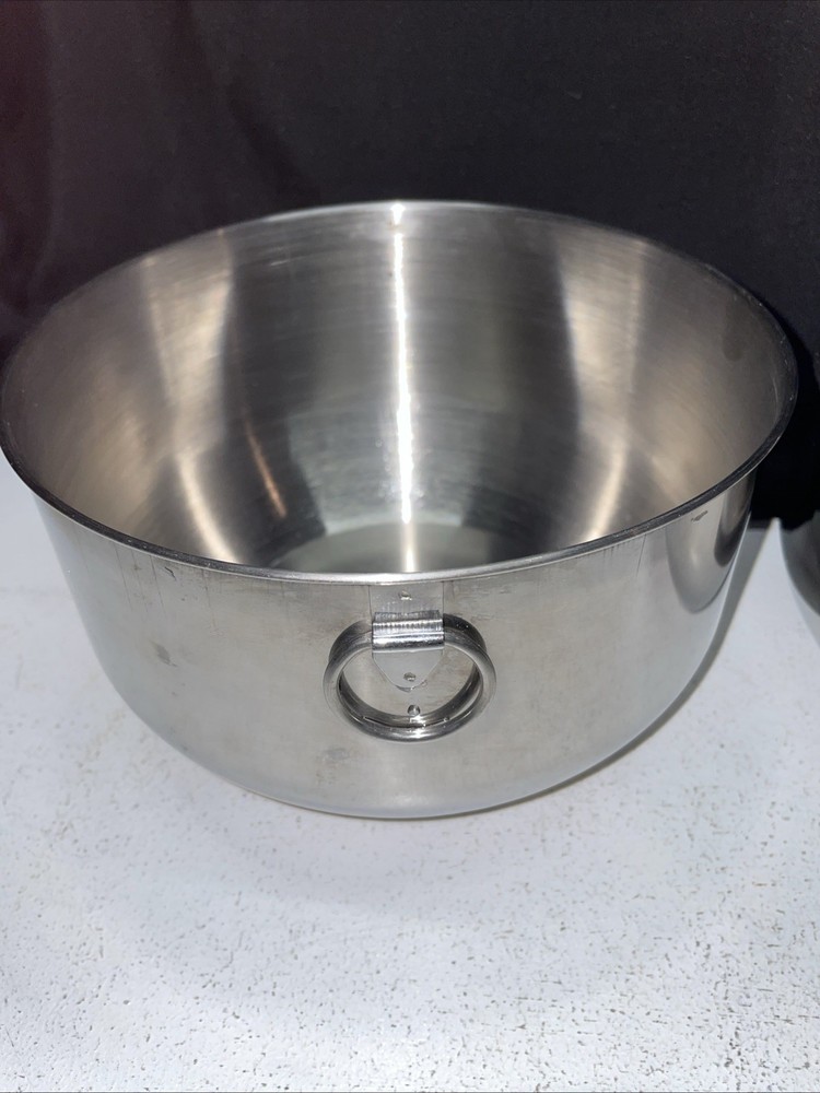 VTG 3pc Farberware Bowl Stainless Thumb Ring MixingNesting Serve