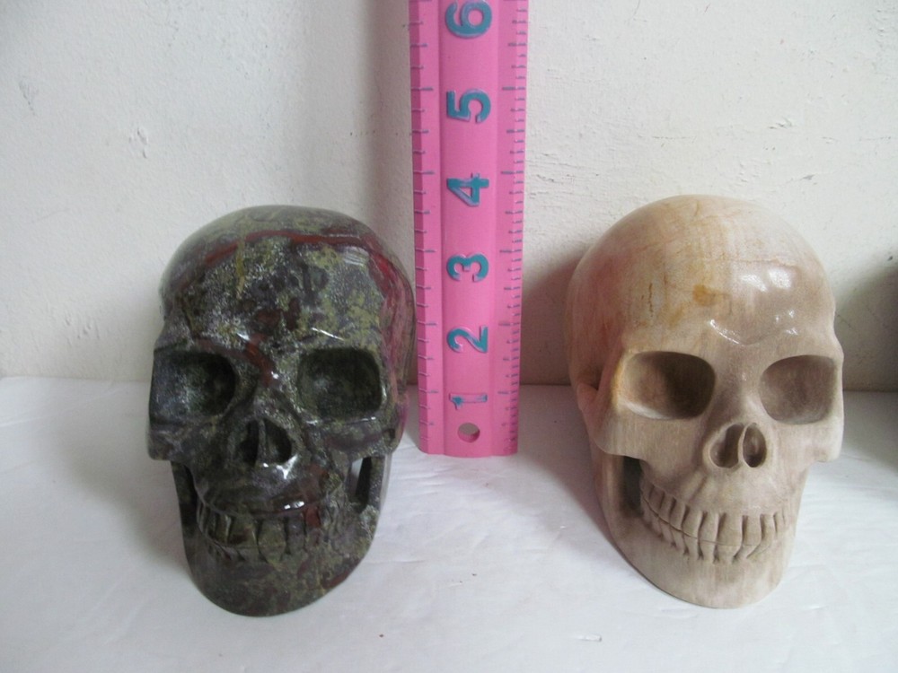 Stone carved skull C