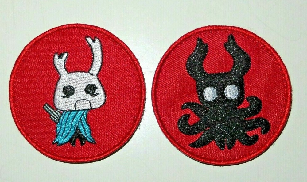 Hollow Knight Octopus Embroidered Hook & Loop 2.75" Patch Set