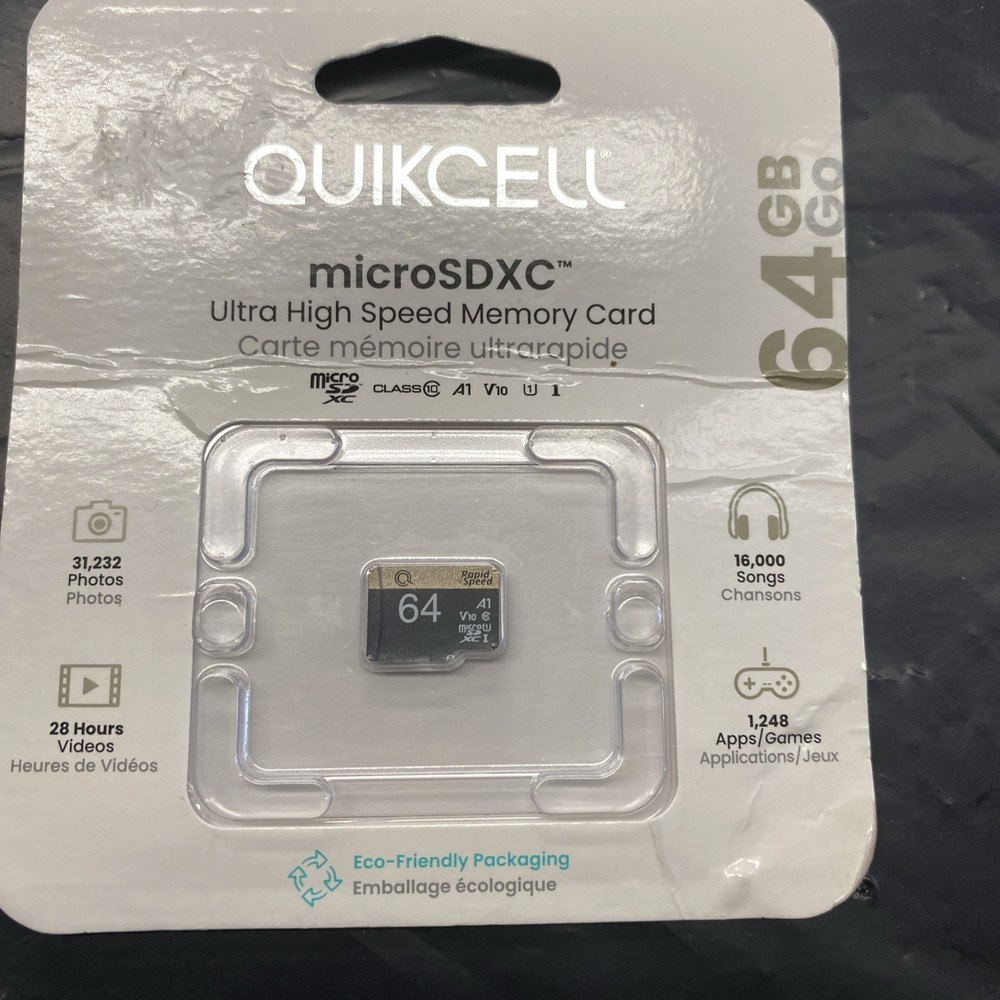 Quikcell MicroSDXC Ultra High Speed Memory Card - 64GB
