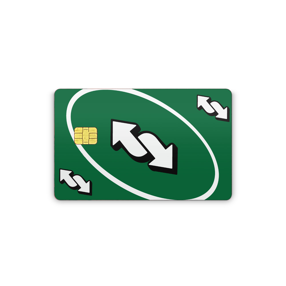 Credit Card Skin Sticker Vinyl Decal Uno Reverse