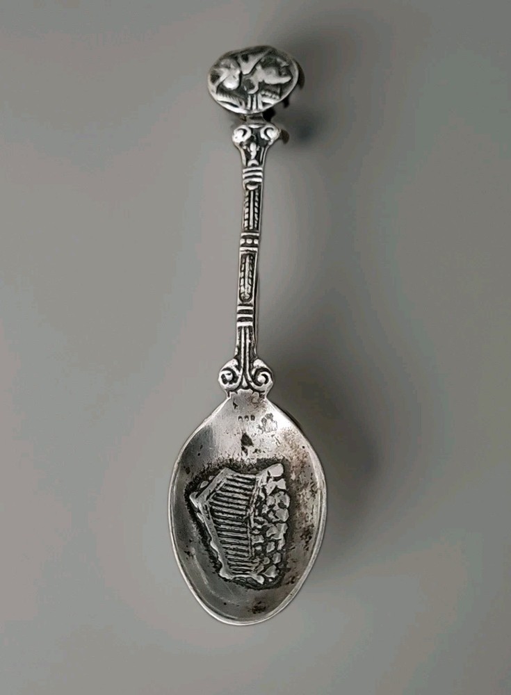 4.5” Athens Greece 800 Silver Souvenir Spoon.
