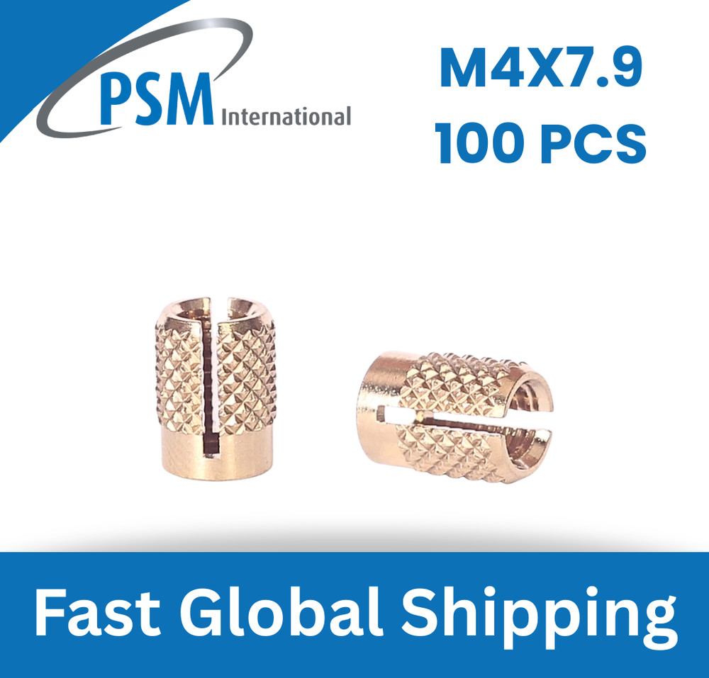 BANC-LOK BRASS INSERT FOR PLASTIC M4 X 7.9