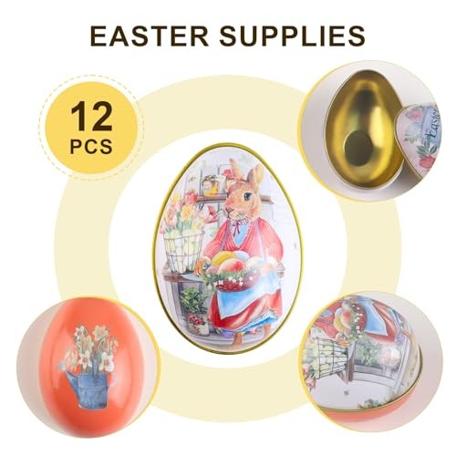 Assorted Metallic Easter Egg Container Different Design Wedding Supplies 2