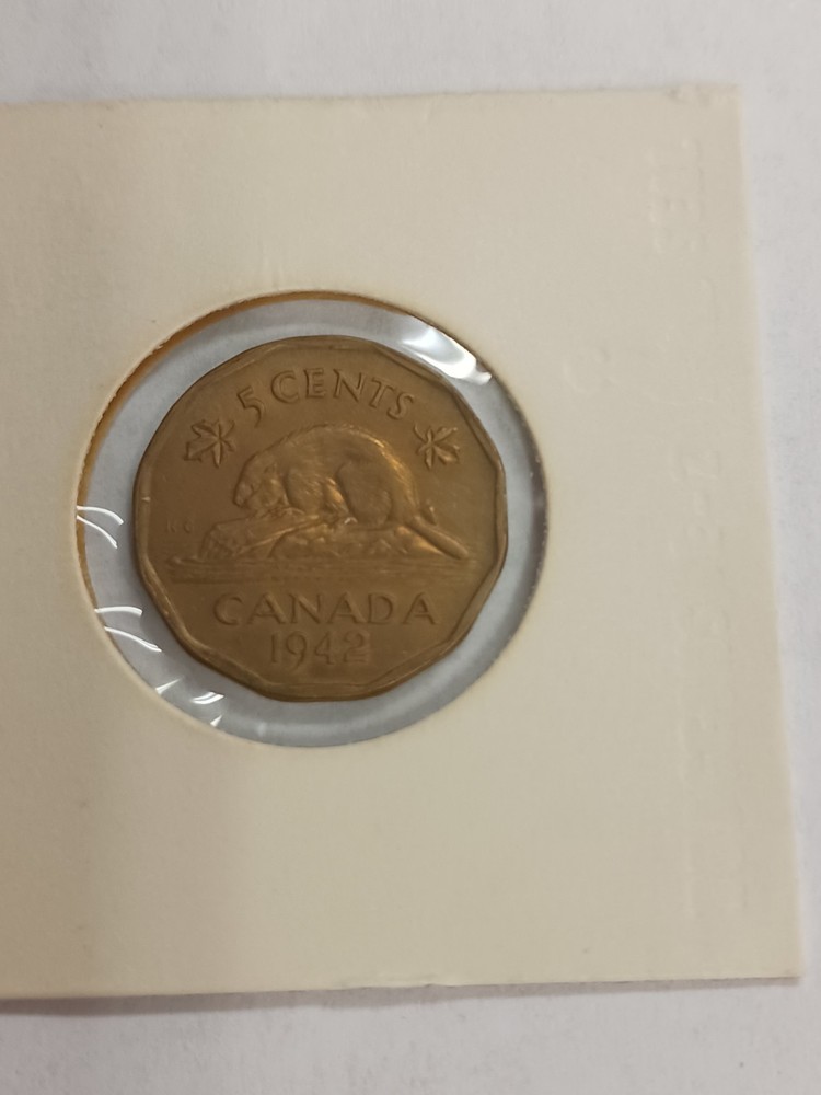 1942 Canada 5 Cents Tombac EF