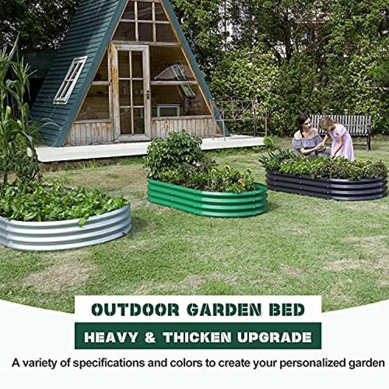 6x3ft Galvanized Raised Garden Bed Easy Assembly Rust Resistant Open Base New
