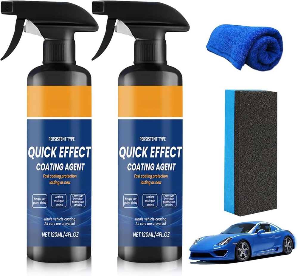Car Quick Coating Spray 2 Pack Advanced Paint Protection Shine