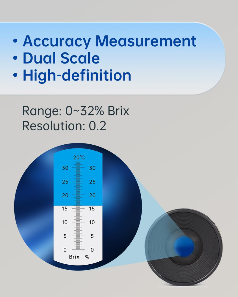 LOHAND Brix Refractometer with Automatic Temperature Compensation(Atc), Precisio