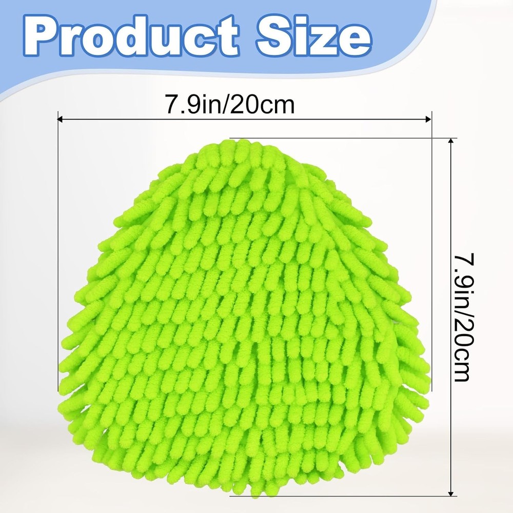 6 Pack Microfiber Chenille Mop Head Refill Compatible with EasyWring Spin Mop 1
