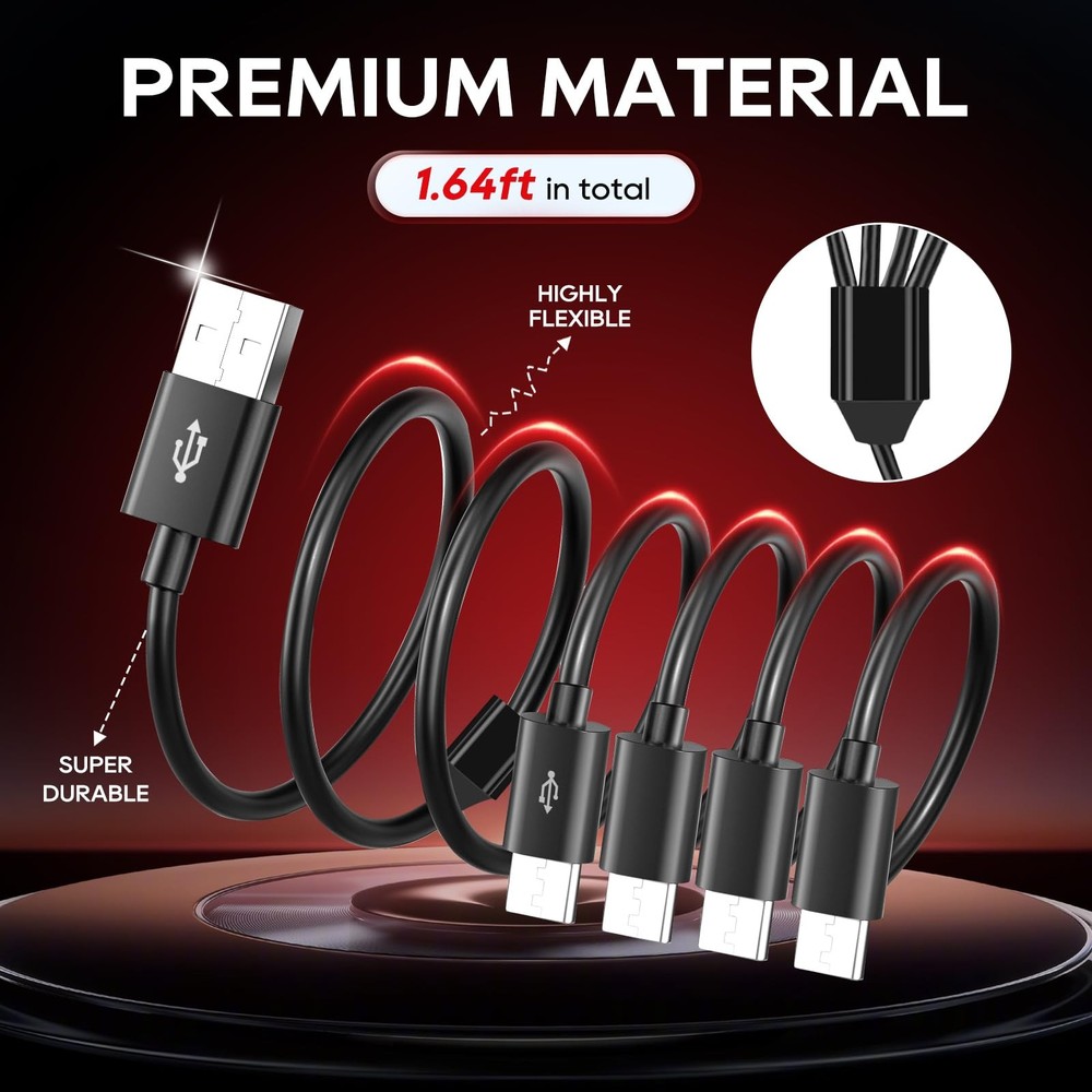 UCEC USB to Micro Splitter, 4 in 1 Charging Cable for Multiple...