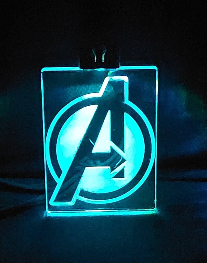Marvel Comics Avengers "A" Necklace Pendant Flashing