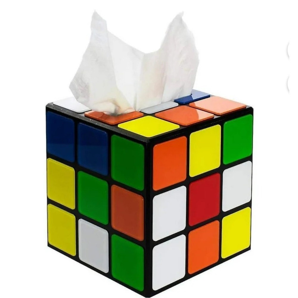 New in Box Magic Cube Tissue Box