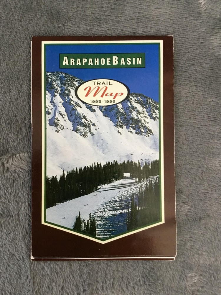 1995 1996 Arapahoe Basin Ski Trail Pocket Map