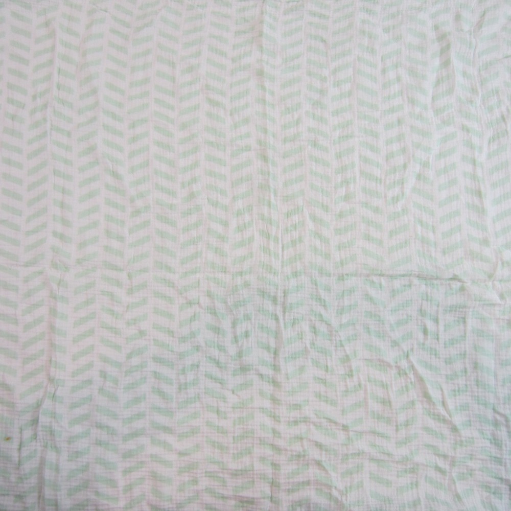 cloud island green dash Swaddle blanket