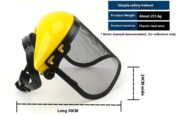 Face Mask Shield & Mesh Safety Visor Use With Chainsaws, Brushcutters, Strimmers