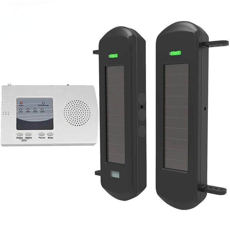 Solar Beam Sensor Driveway Alarm System-800 Meter Wireless Range-100Meter Sensor