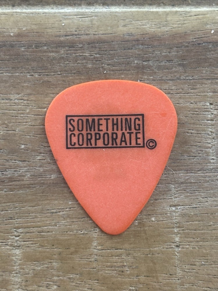 Something Corporate Tour Issues Stage Used Guitar Pick Authentic