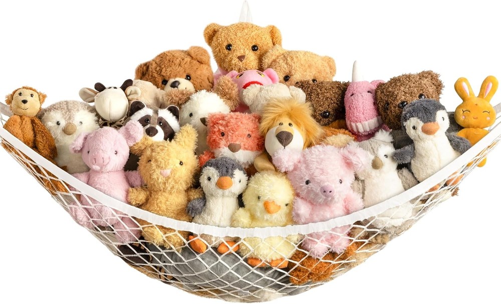 Stuffed Animal Storage Hammock Net Corner - Large Toy Hammock Net