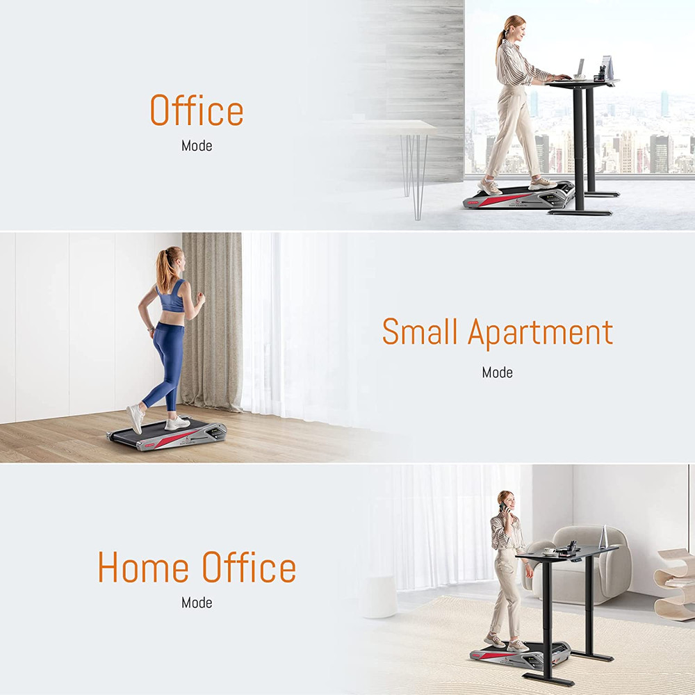 Compact Under Desk Treadmill with Remote & APP - 5% Incline Walking Pad