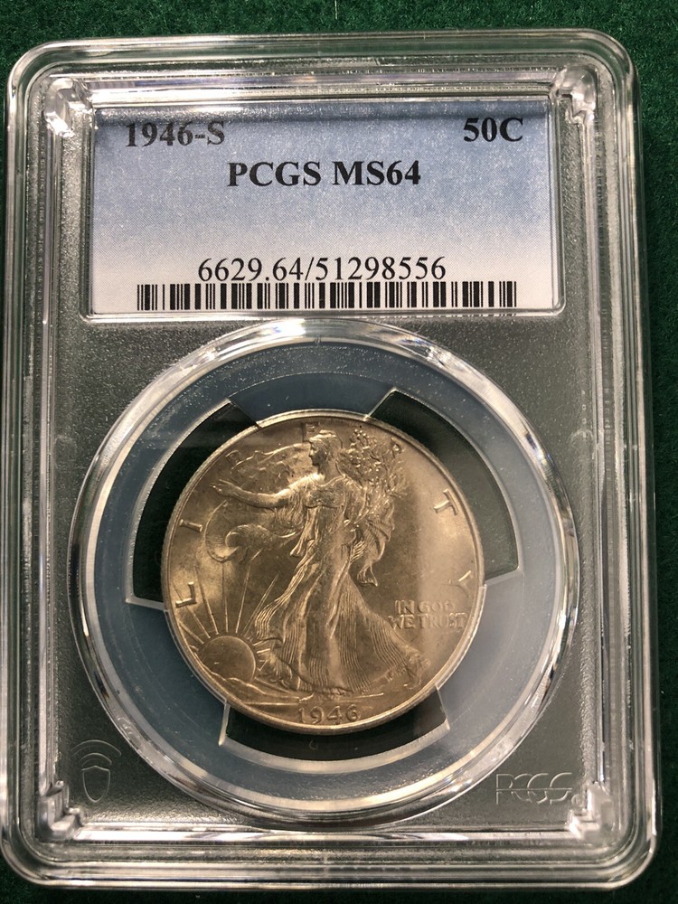 1946-S Walking Liberty Silver Half Dollar MS64 PCGS