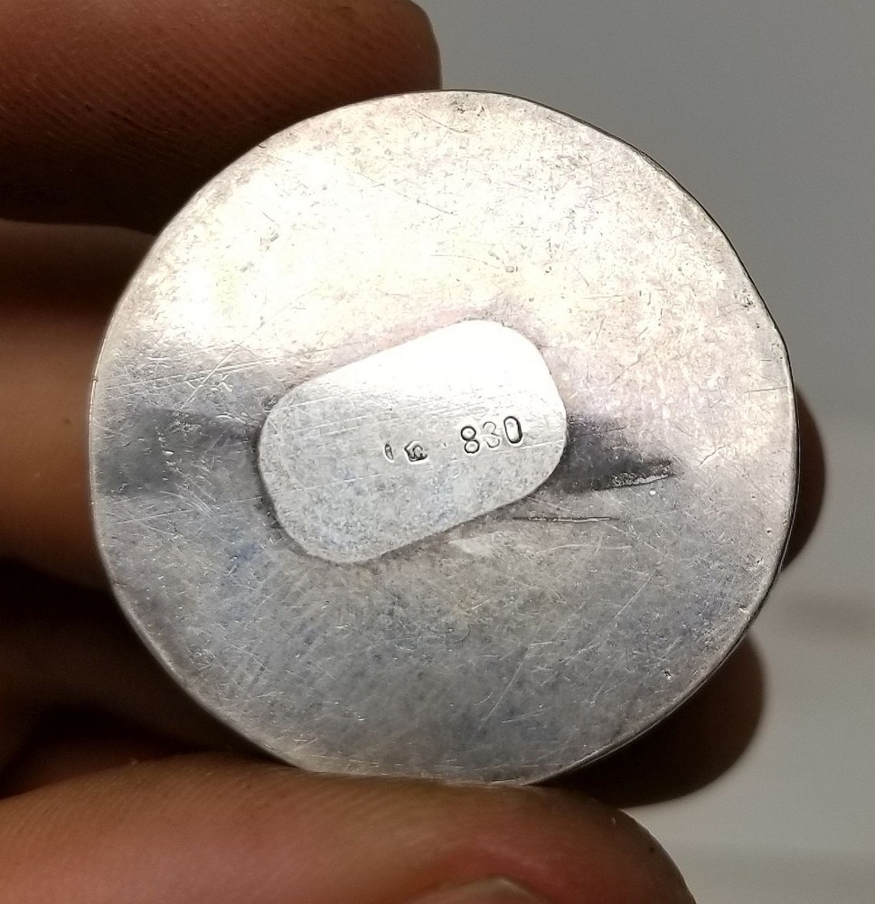 Antique Austrian German Hallmarked 830 Silver Pill Box Snuff
