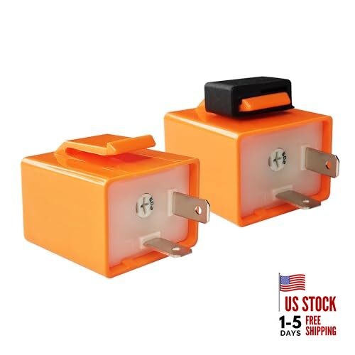 2Pcs 2-Pin 12V Speed Adjustable LED Electronic Flasher Relay Fix Motorcycle